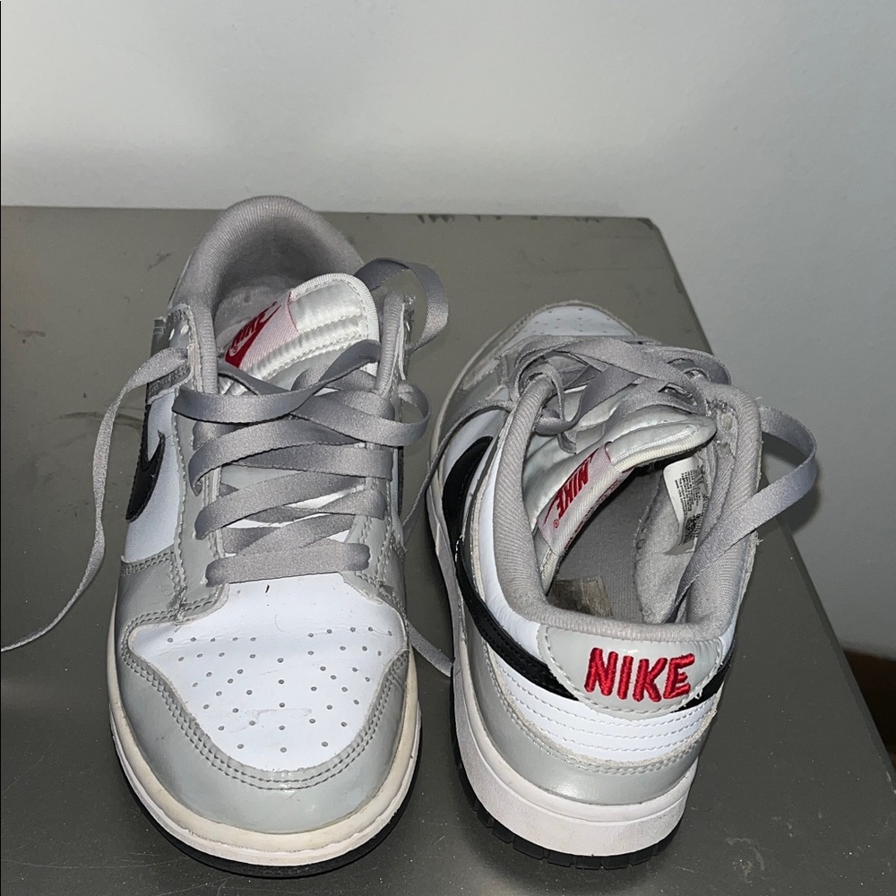 Nike Women's Sneakers White Gray Black Red Accents